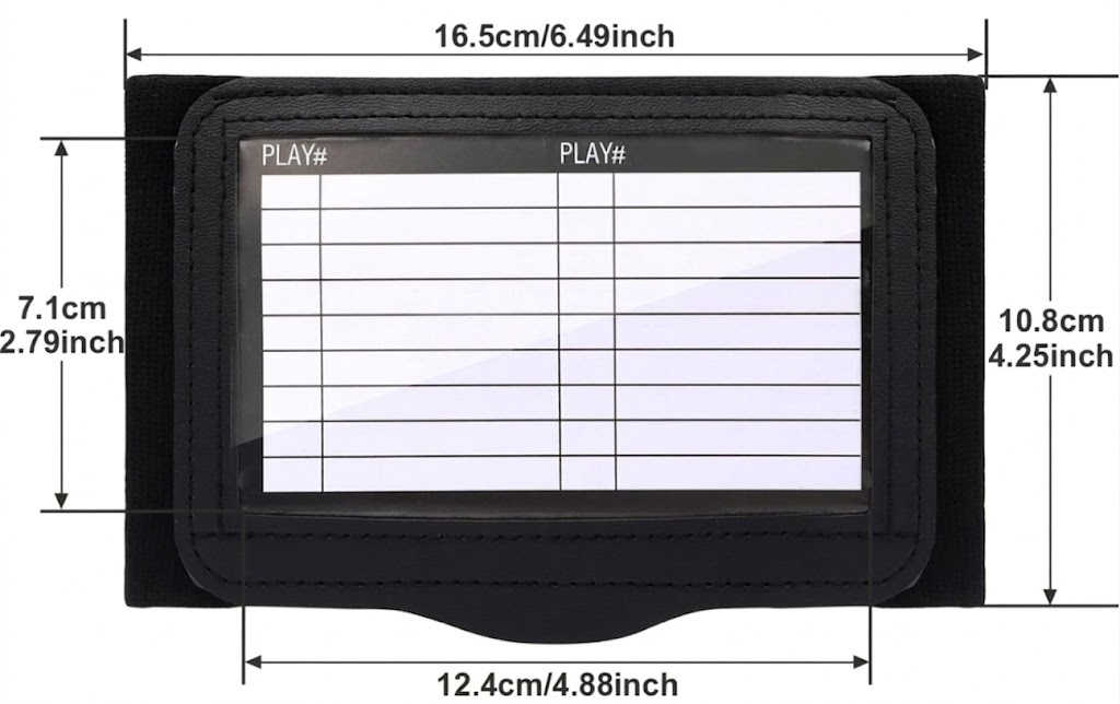 Adult football wrist coach size and fit reference